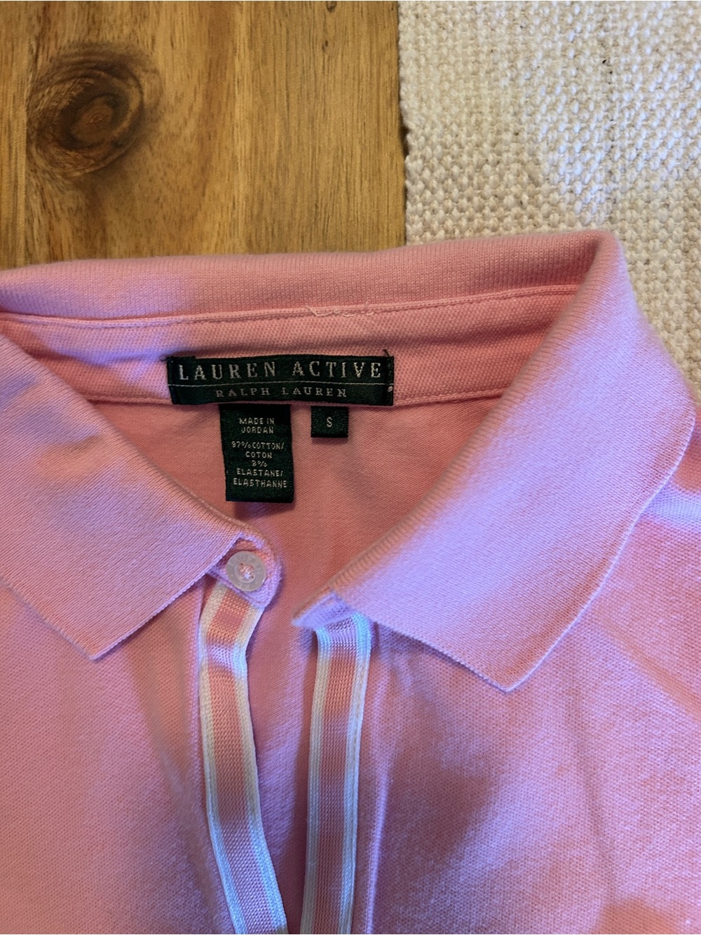 Ralph Lauren Preppy Pink and White Polo Shirt Set of 2 - Picture 4 of 5